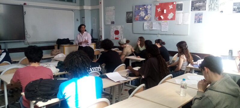 Intervention au Lycée Lamartine (Paris 9e), auprès des éléves et jeunes artistes